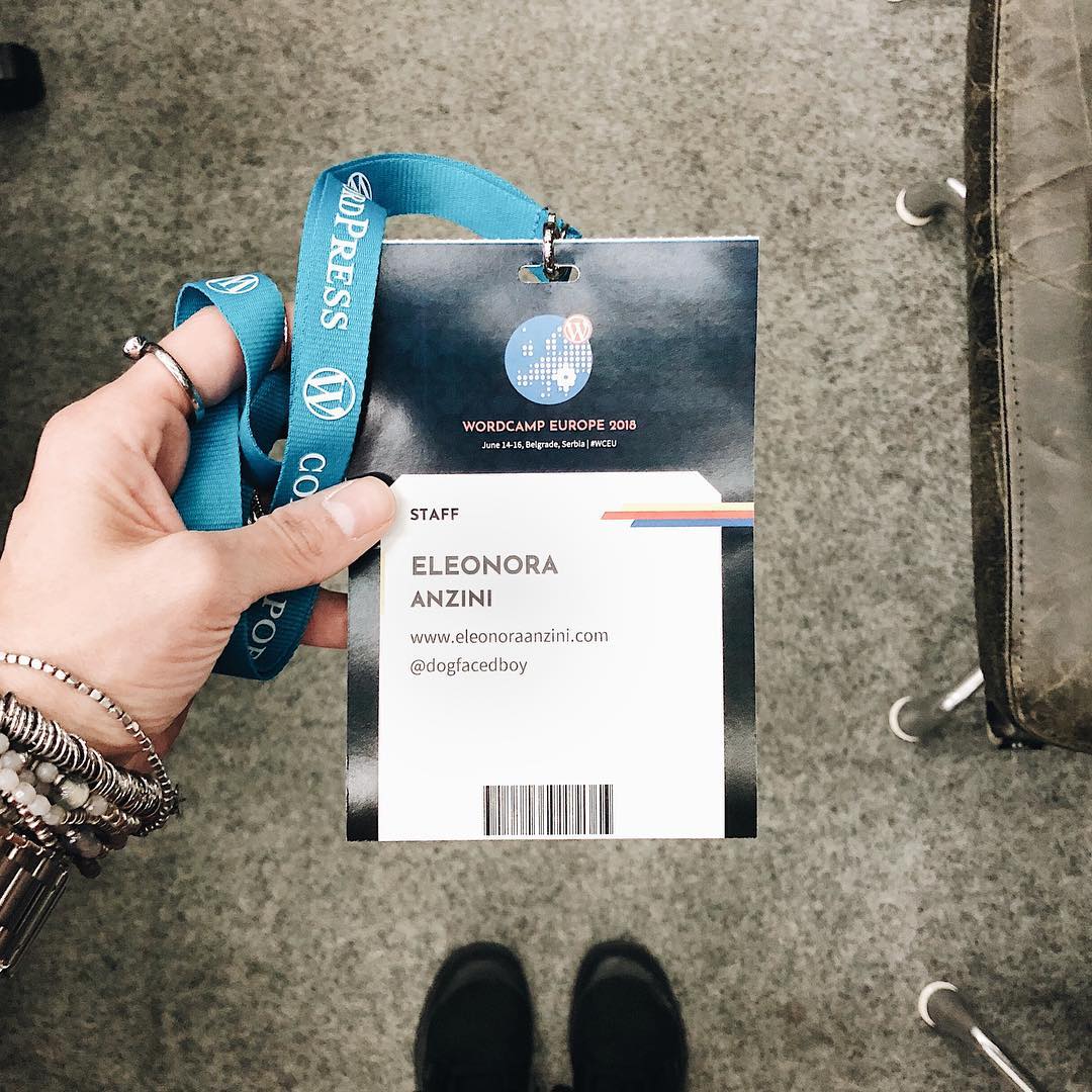 Badge WordCamp Europe Belgade 2018